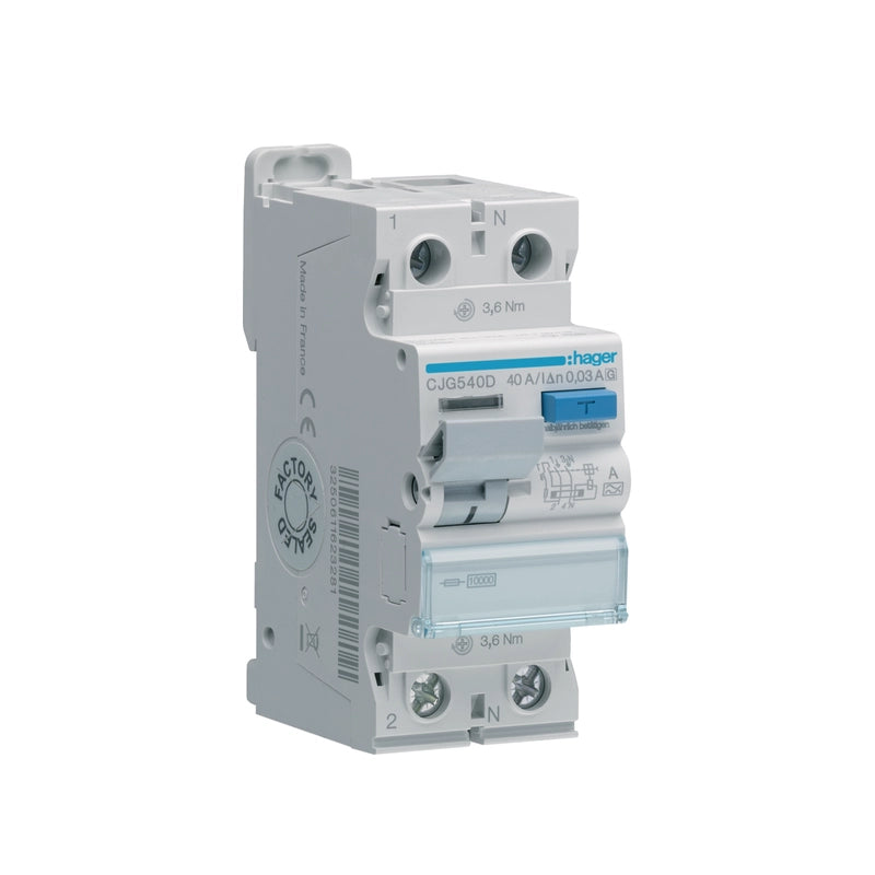 Hager FI-Schutzschalter 1P+N 40A 30mA A G - CJG540D