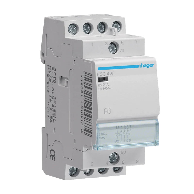 Hager Installationsschütz für Reiheneinbau 25A 4S 230V - ESC425