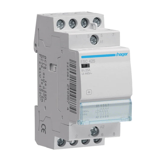Hager Installationsschütz für Reiheneinbau 25A 4S 230V - ESC425