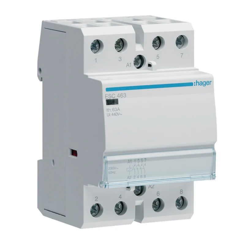 Hager Installationsschütz für Reiheneinbau 63A 4S 230V - ESC463