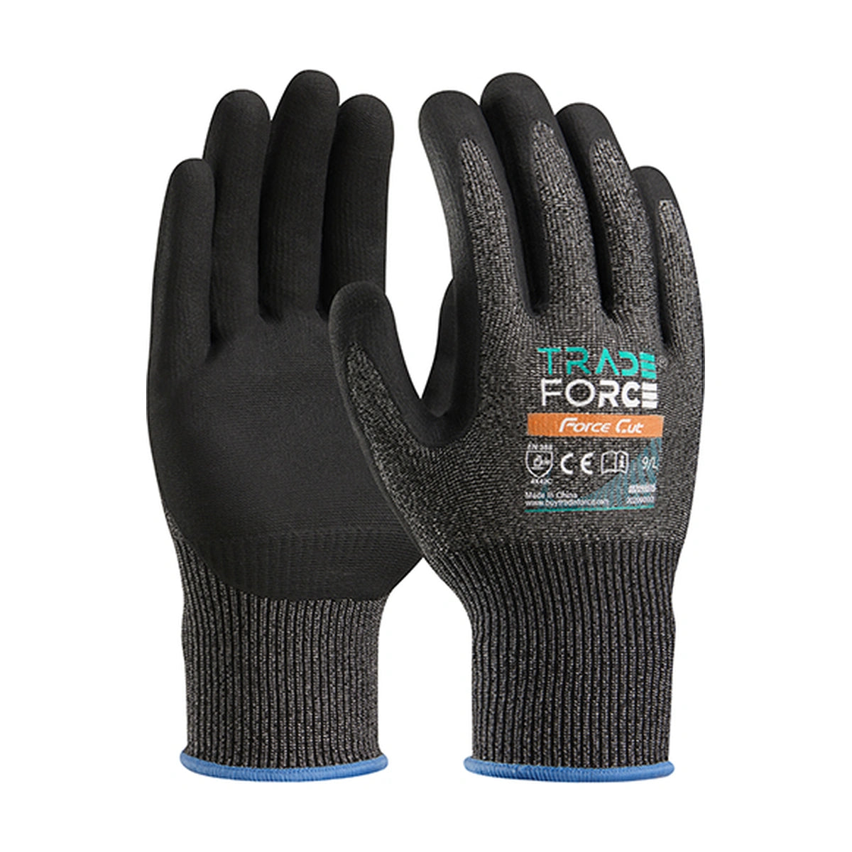 Schnittschutzhandschuh Force Cut, Schnittschutz C, Nitril-Schaum, Touchscreen, schwarz, Gr. XL (10)
