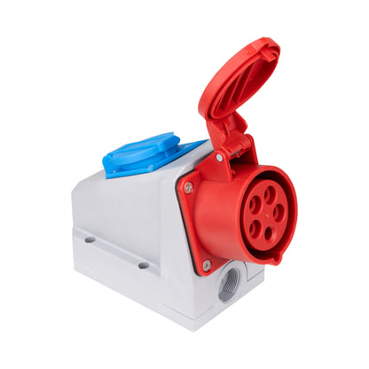 Schrack CEE-Wandsteckdosenkombination 16A, IP44, verdrahtet - YY774516--
