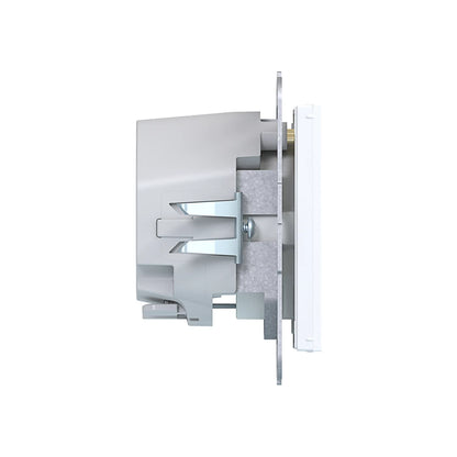 Hager Steckdose SCHUKO mit USB Typ C 2fach PD 20W A.x/C.x lichtweiß glänzend - WAS4055WG