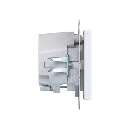 Hager Steckdose SCHUKO mit USB Typ C 2fach PD 20W A.x/C.x lichtweiß matt - WAS4055WM
