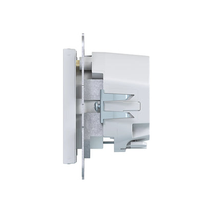 Hager Steckdose SCHUKO mit USB Typ C 2fach PD 20W A.x/C.x lichtweiß matt - WAS4055WM