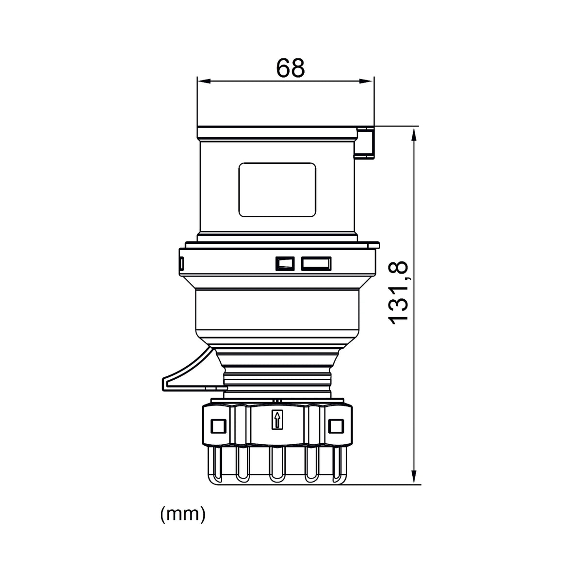 Schrack YY514516-- Maßzeichnung