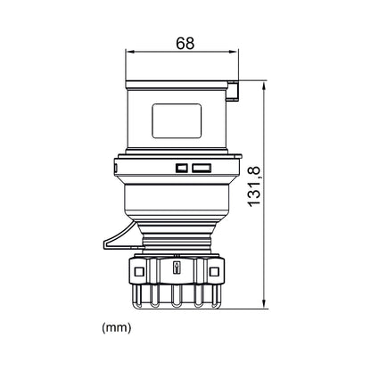 Schrack YY514516-- Maßzeichnung