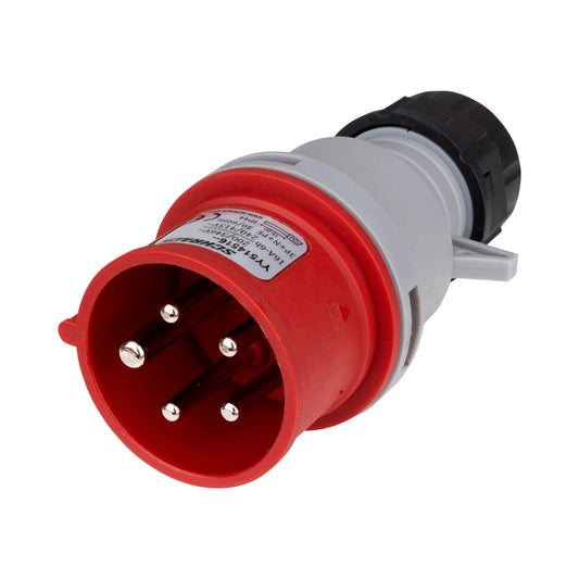 Schrack CEE-Stecker 5-polig, 16A, 400V, IP44, schraubloser Anschluss - YY514516--