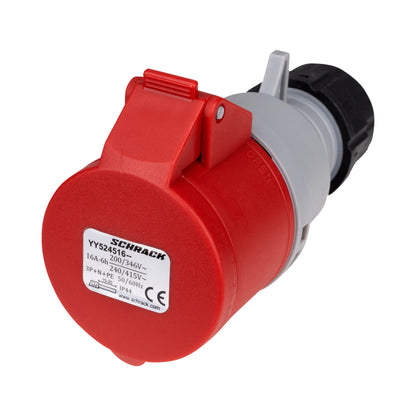 Schrack CEE-Kupplung 5-polig, 16A, 400V, IP44, schraubloser Anschluss - YY524516--