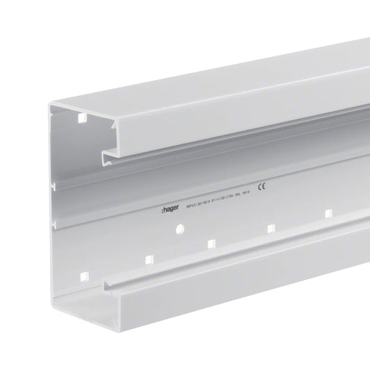 Hager Tehalit BRP Brüstungskanal Unterteil 65x130mm verkehrsweiß (2m) - BRP6513019016