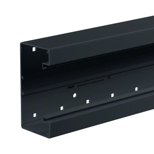 Hager Tehalit BRP Brüstungskanal Unterteil 65x130mm graphitschwarz (2m) - BRP6513019011