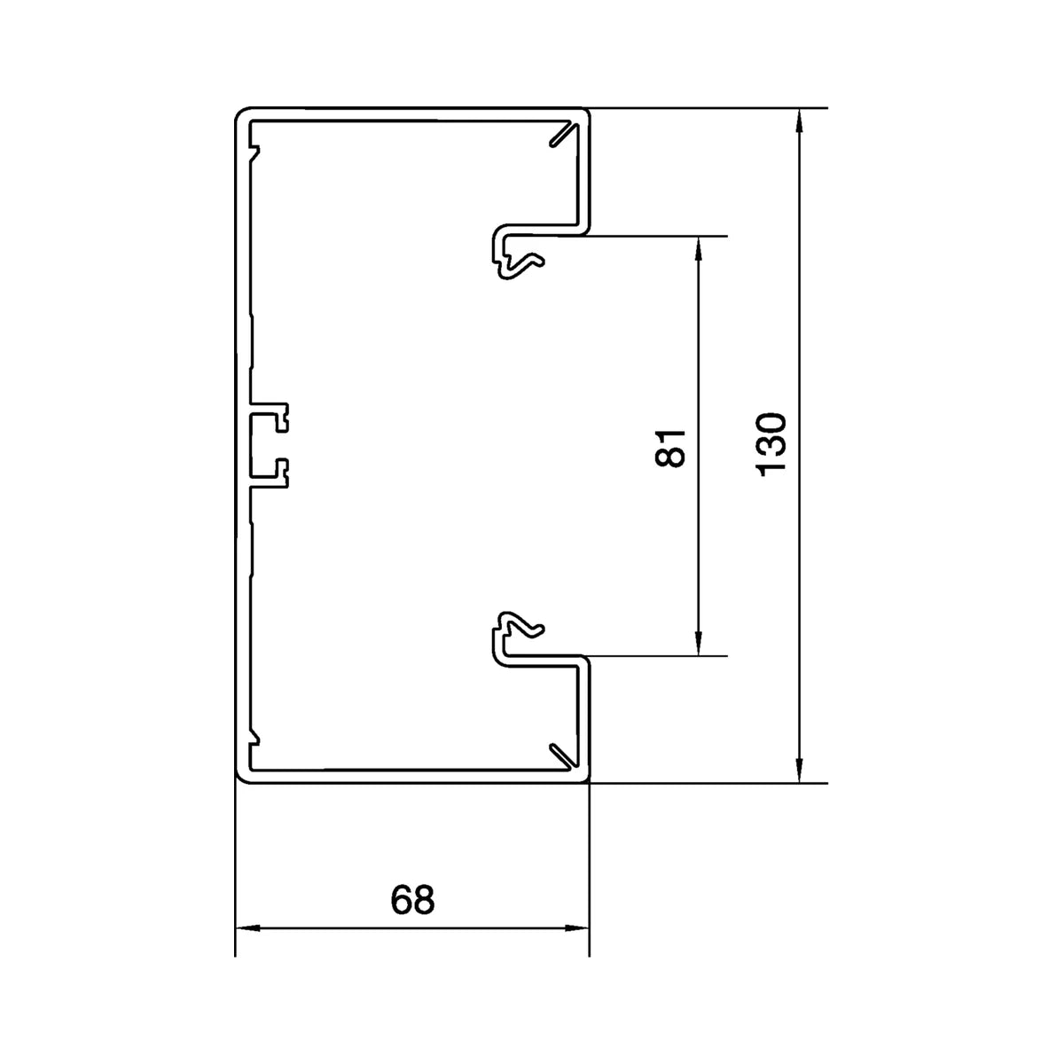 Hager Tehalit BR6513019016 Querschnitt