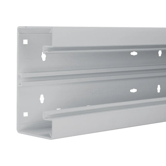 Hager Tehalit BR Brüstungskanal Unterteil 68x130mm lichtgrau (2m) - BR6513017035