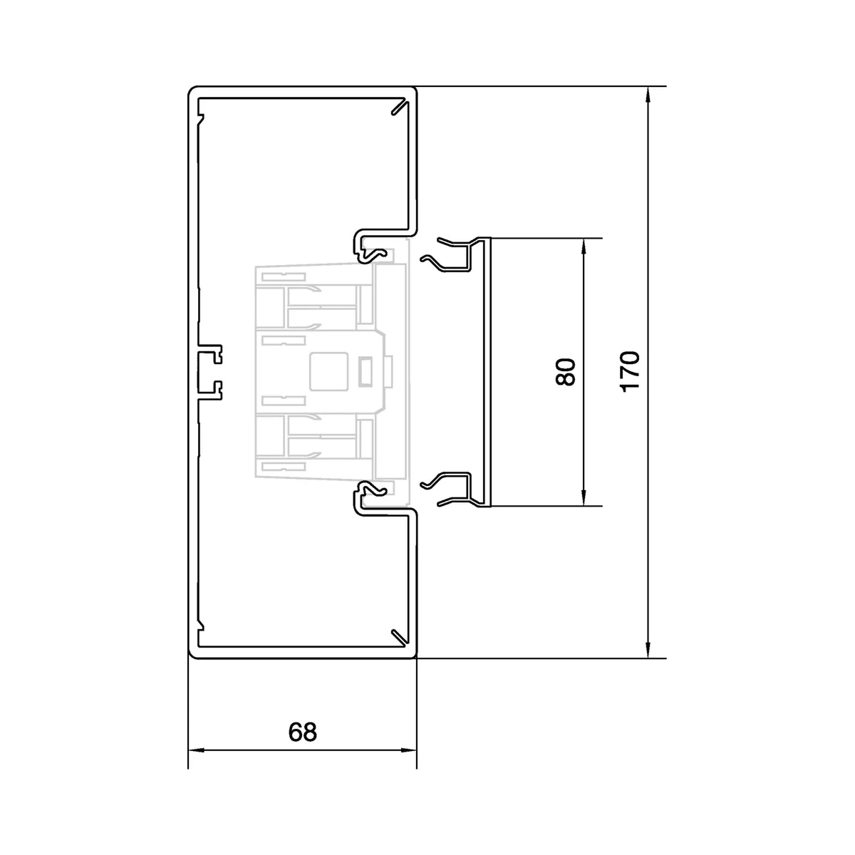 Hager Tehalit BR6517017035 Querschnitt