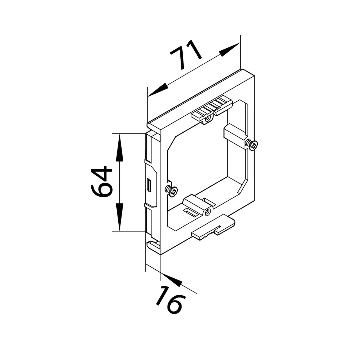 Hager Tehalit G2870 Maßzeichnung