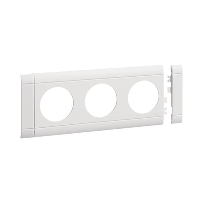 Hager Tehalit Geräteblende 3-fach Steckdose Oberteil 80mm verkehrsweiß - GB080309016