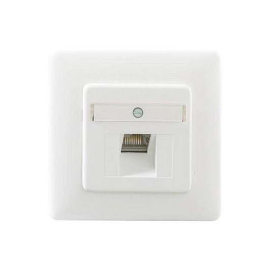 RUTENBECK Datendose Kat6 mit Zentralstück und Abdeckplatte 1 x 8-polig RJ45
