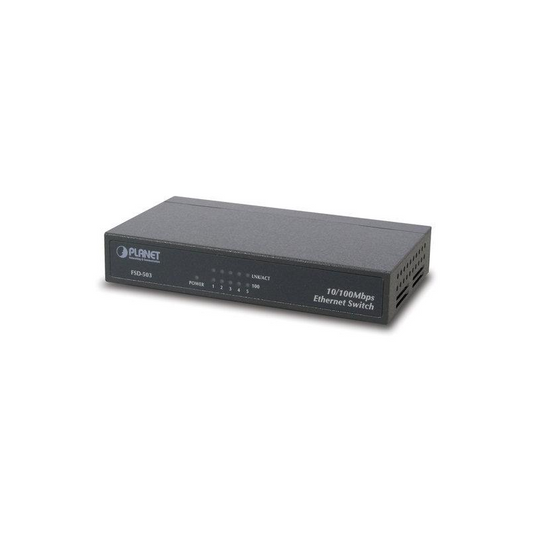 PLANET Switch 5-Port FSD-503 Dual Speed 5 x 10Base-T / 100Base-TX (RJ-45)