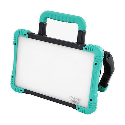 LED-Arbeitsleuchte 35W mit Akku & Netzbetrieb, 4000lm, 5000K, Schuko-Steckdose, USB, IP54, IK08