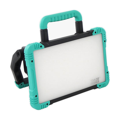 LED-Arbeitsleuchte 35W mit Akku & Netzbetrieb, 4000lm, 5000K, Schuko-Steckdose, USB, IP54, IK08