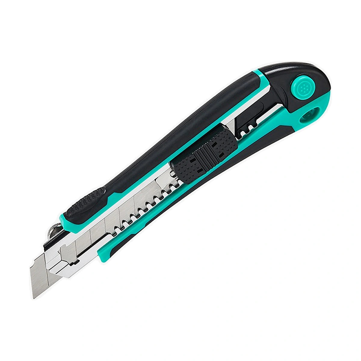 Cuttermesser 18mm mit Auto-Lock, Edelstahlführung und 5 Abbrechklingen