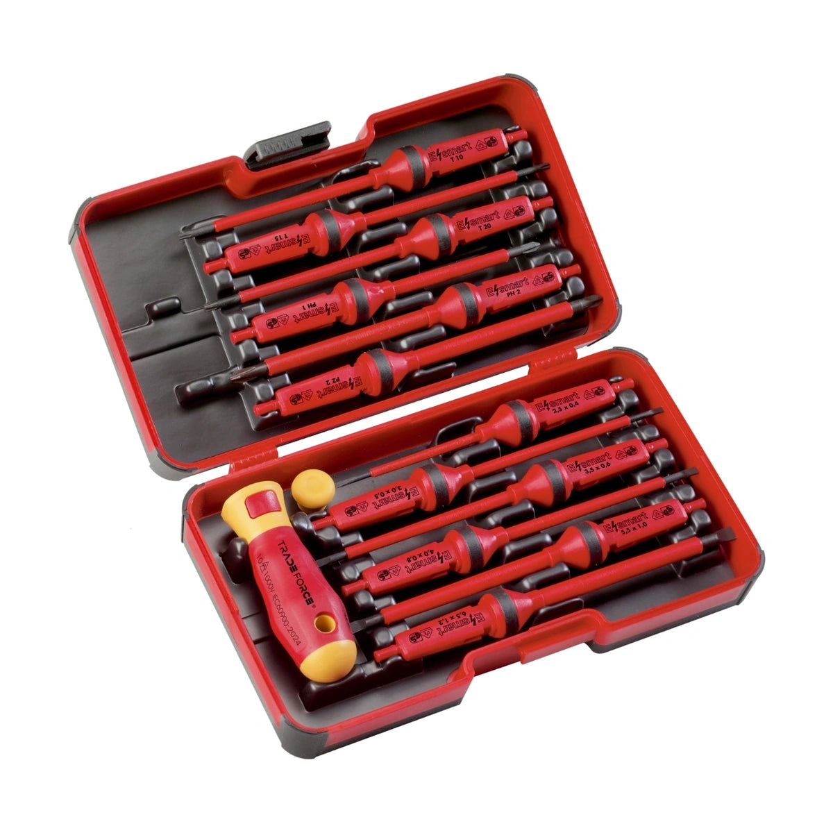 VDE-Wechselklingen-Schraubendrehersatz E-smart 14-tlg. SL/PH/PZ/Torx in XL-Strongbox, isoliert bis 1000V