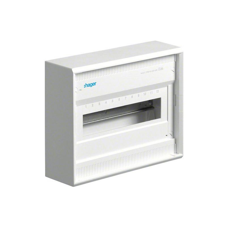 Hager AP-Kleinverteiler Volta 1-reihig, 1x12PLE, IP30 (VA12BN)