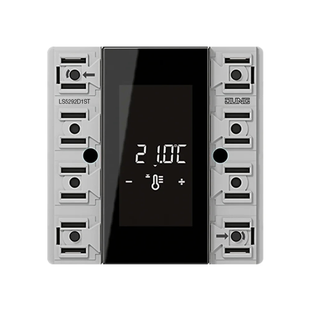 JUNG KNX Raumcontroller-Modul F50 2-fach mit Display Secure Serie LS (ohne Tastensatz) - LS5292D1ST