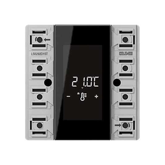JUNG KNX Raumcontroller-Modul F50 2-fach mit Display Secure Serie LS (ohne Tastensatz) - LS5292D1ST