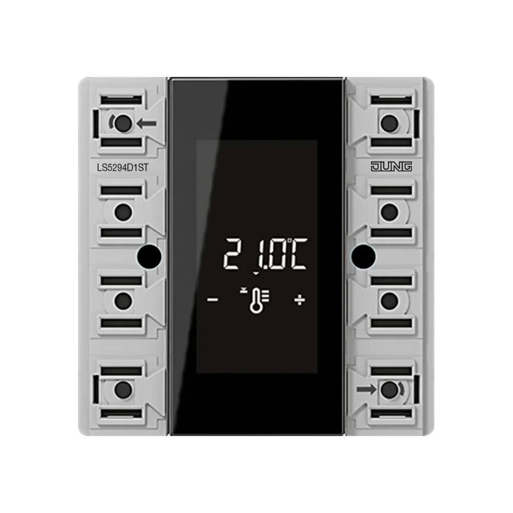 JUNG KNX Raumcontroller-Modul F50 4-fach mit Display Secure Serie LS (ohne Tastensatz) - LS5294D1ST